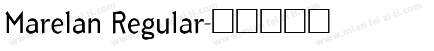 Marelan Regular字体转换